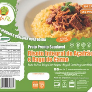 Risoto Integral de Açafrão e Ragu de Carne