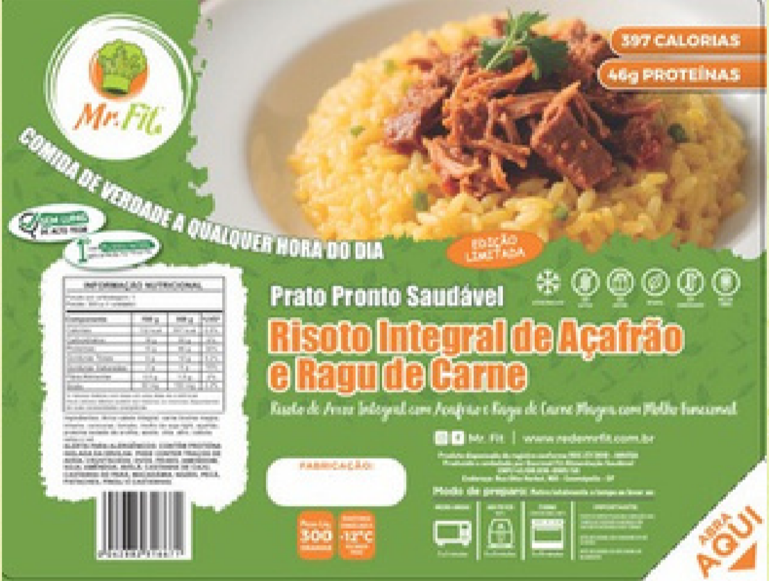 Risoto Integral de Açafrão e Ragu de Carne